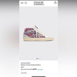 Golden Goose Midstar Tie Dye Suede Sneakers - Pink and White